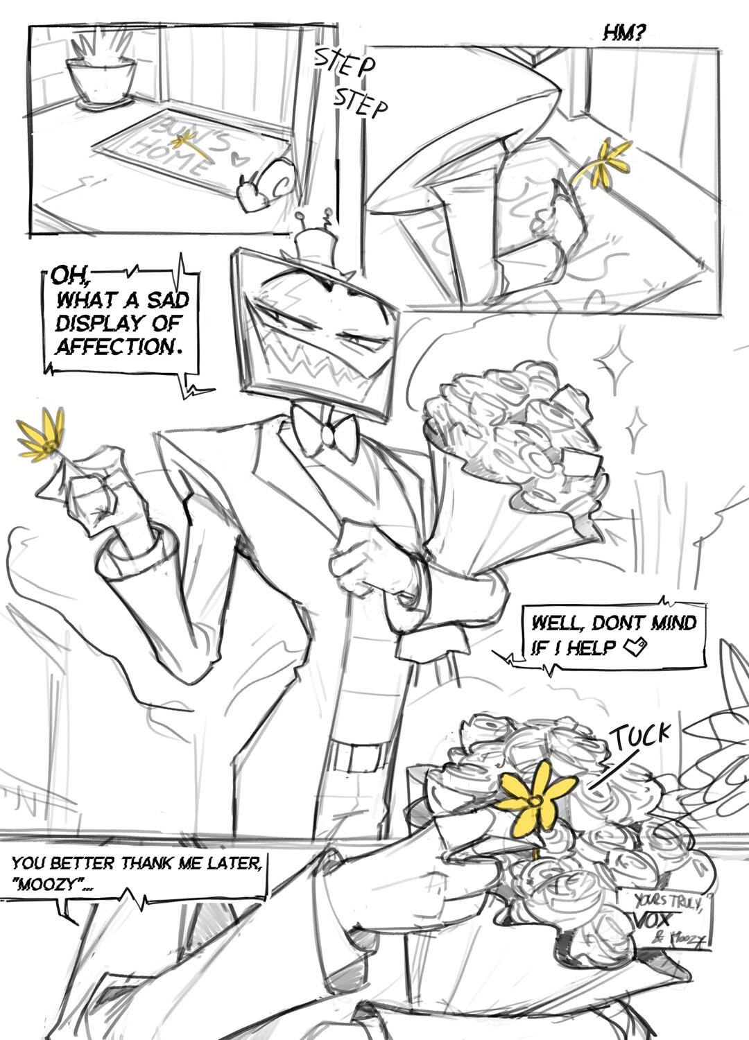 Vox and a pathetic yellow flower